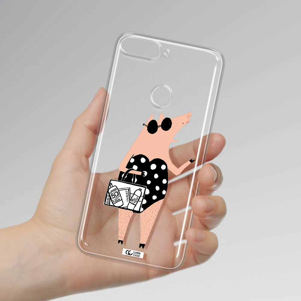 Lady Pig Huawei Y7 Prime 2018 Clear TPU Case