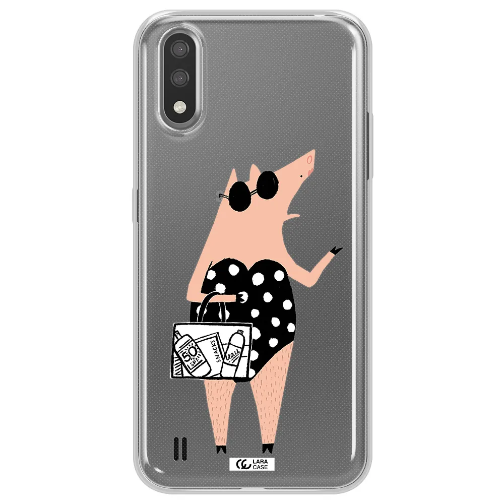 Lady Pig Samsung A01 Clear TPU Case