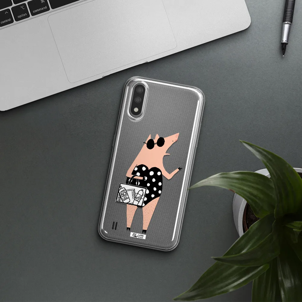Lady Pig Samsung A01 Clear TPU Case