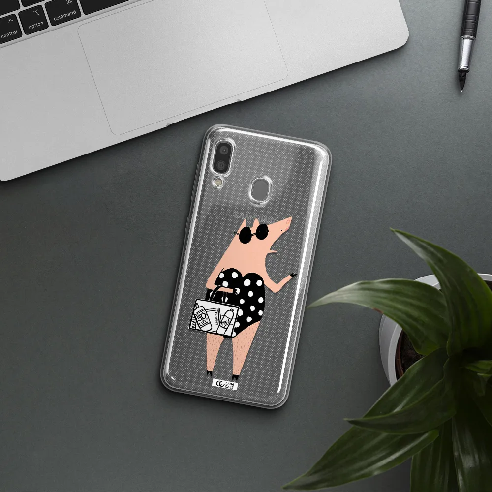 Lady Pig Samsung A20 Clear TPU Case