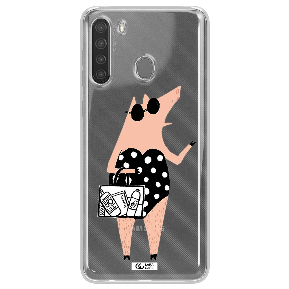Lady Pig Samsung A21 Clear TPU Case
