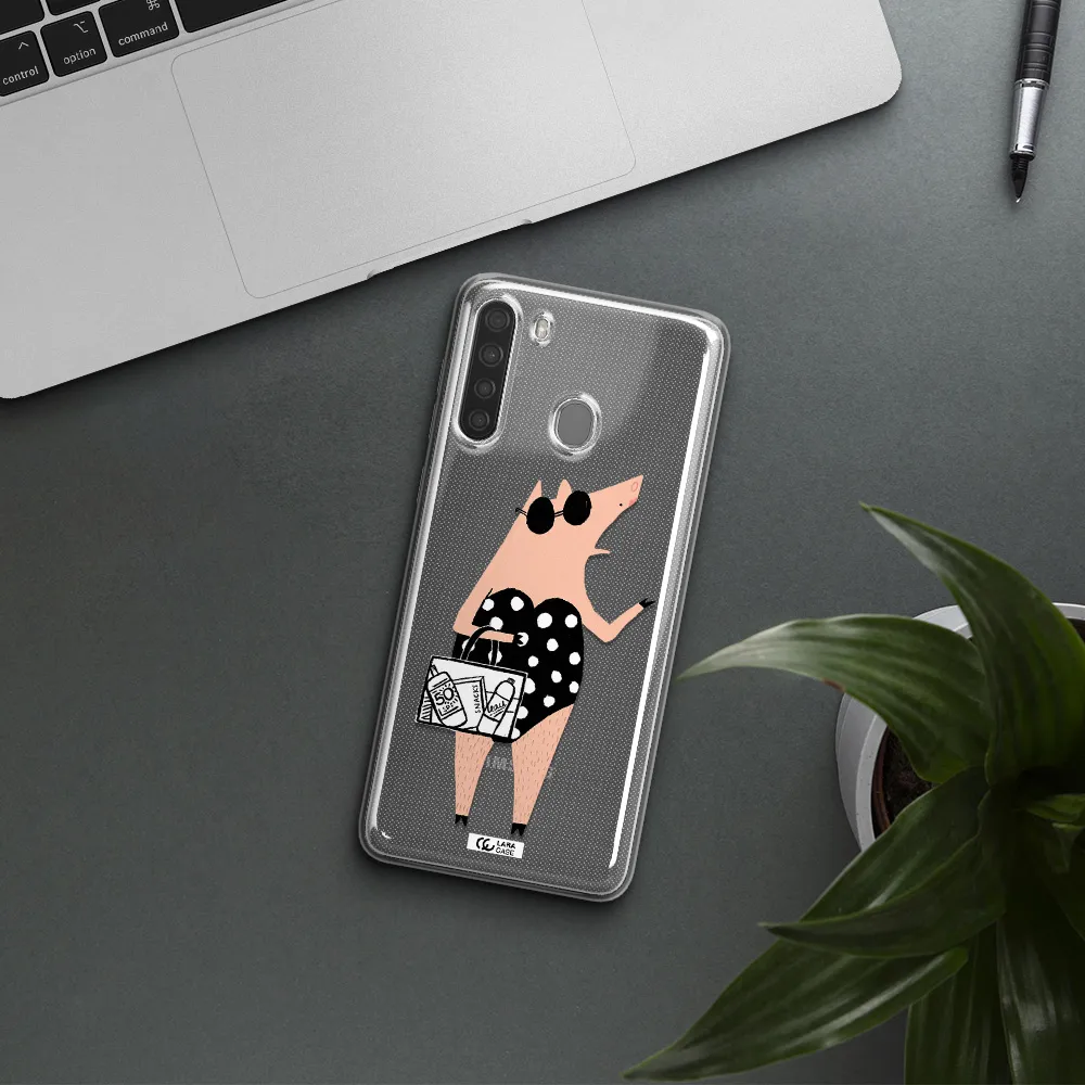 Lady Pig Samsung A21 Clear TPU Case