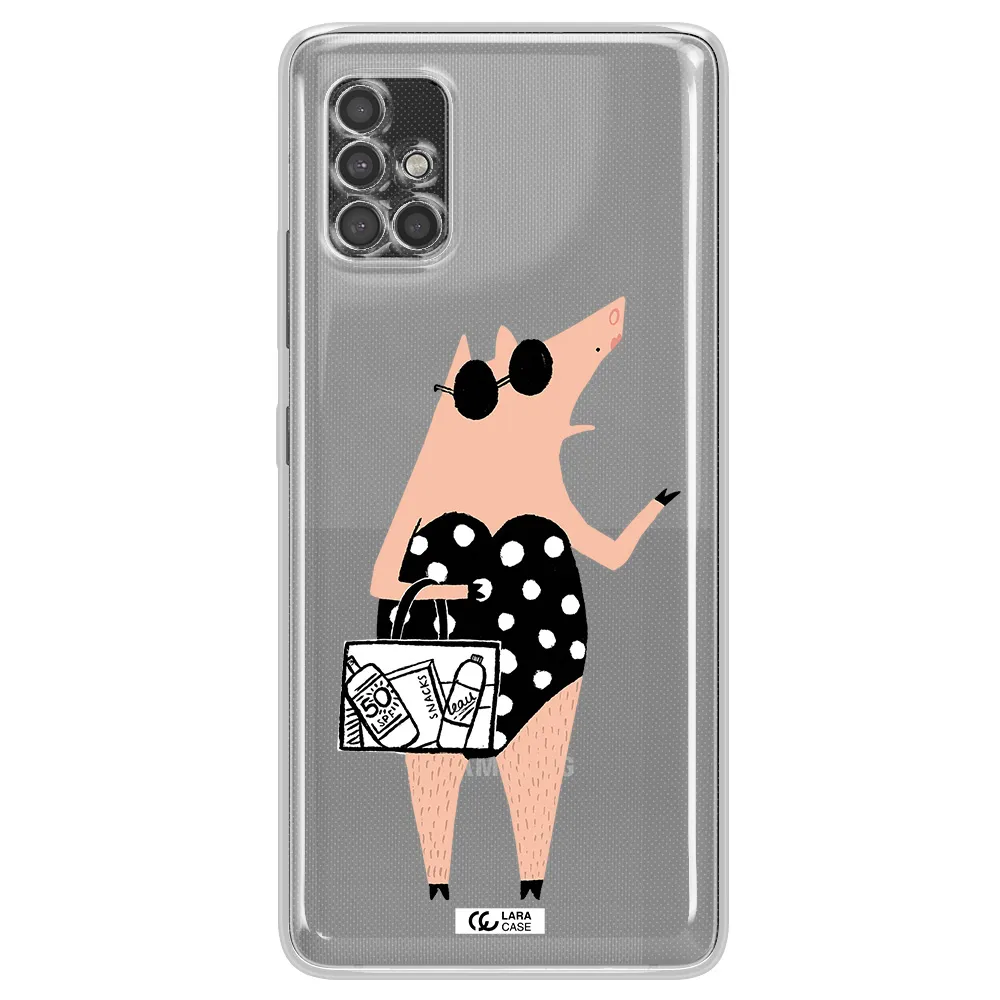 Lady Pig Samsung A40S Clear Tpu Case
