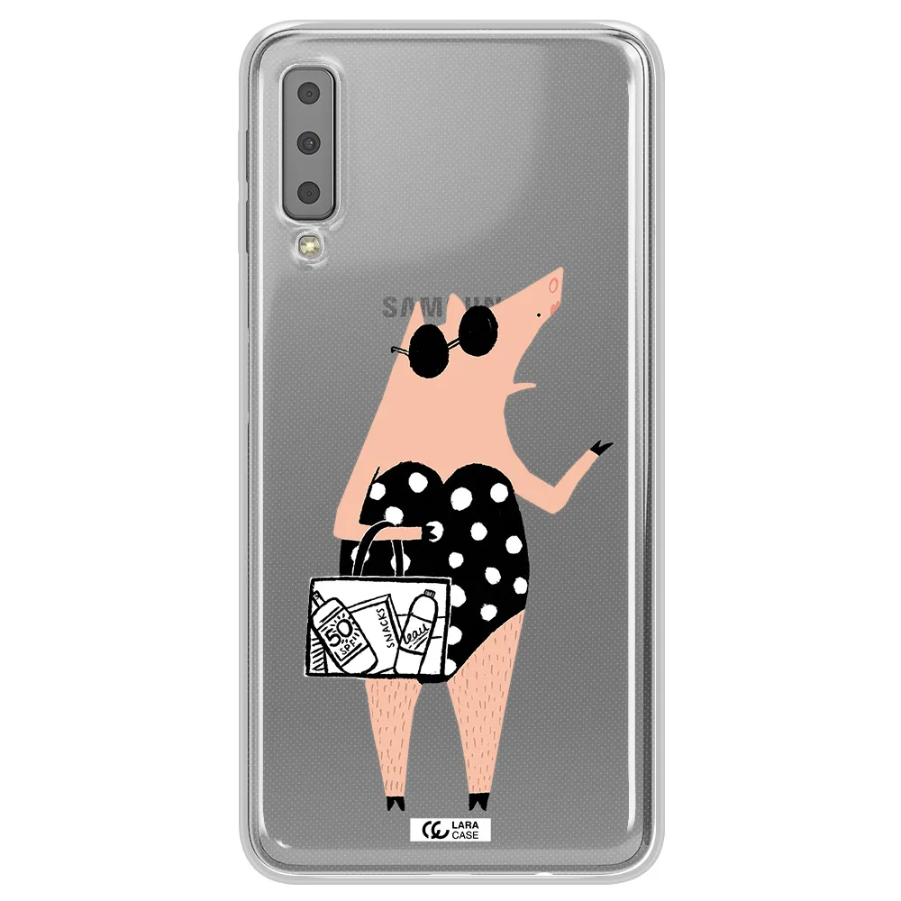 Lady Pig Samsung A7 2018 Clear TPU Case