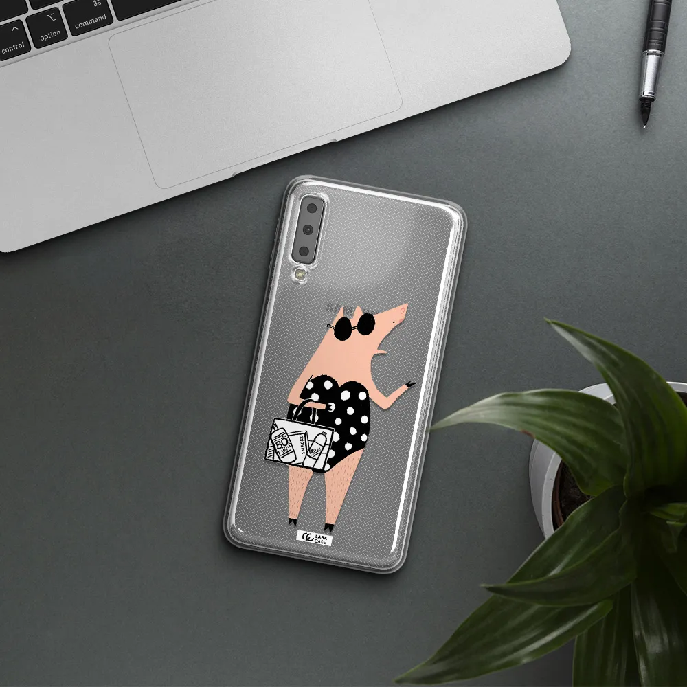 Lady Pig Samsung A7 2018 Clear TPU Case