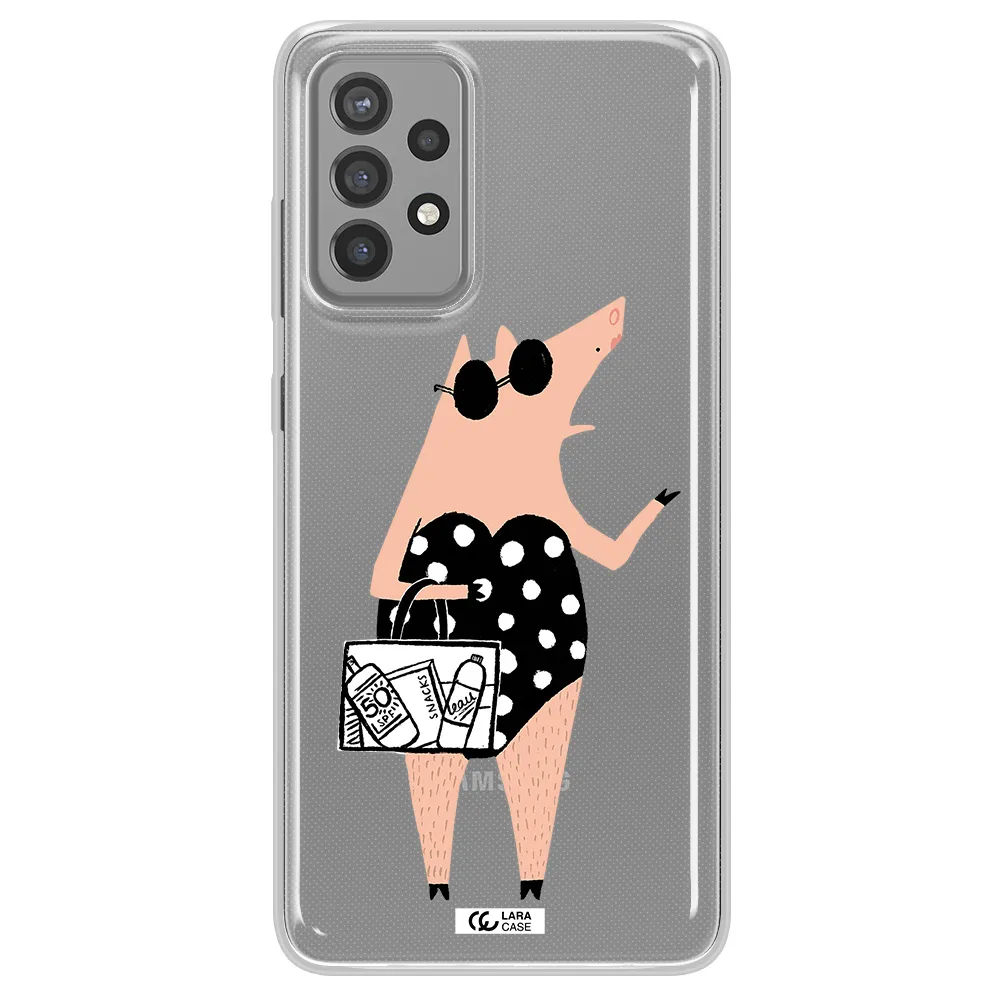 Lady Pig Samsung A72 Clear TPU Case