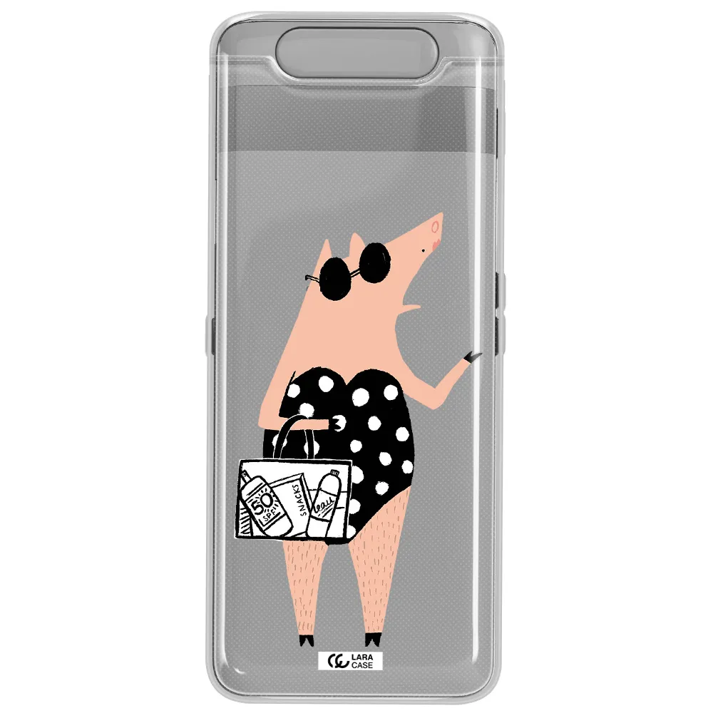 Lady Pig Samsung A80 Clear TPU Case