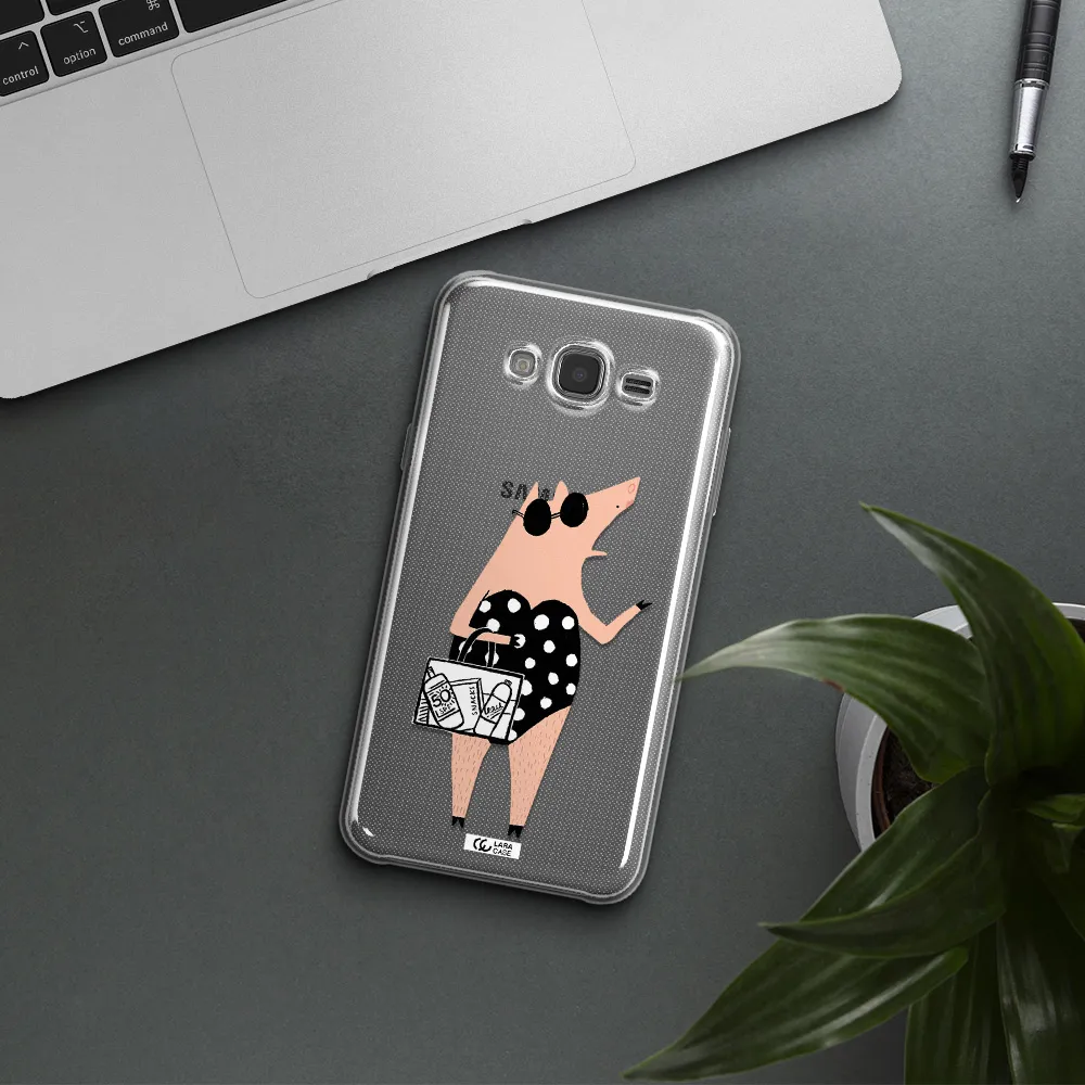 Lady Pig Samsung J7 2015 Clear TPU Case