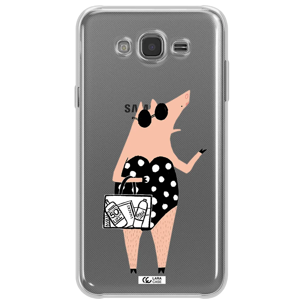Lady Pig Samsung J7 Clear TPU Case