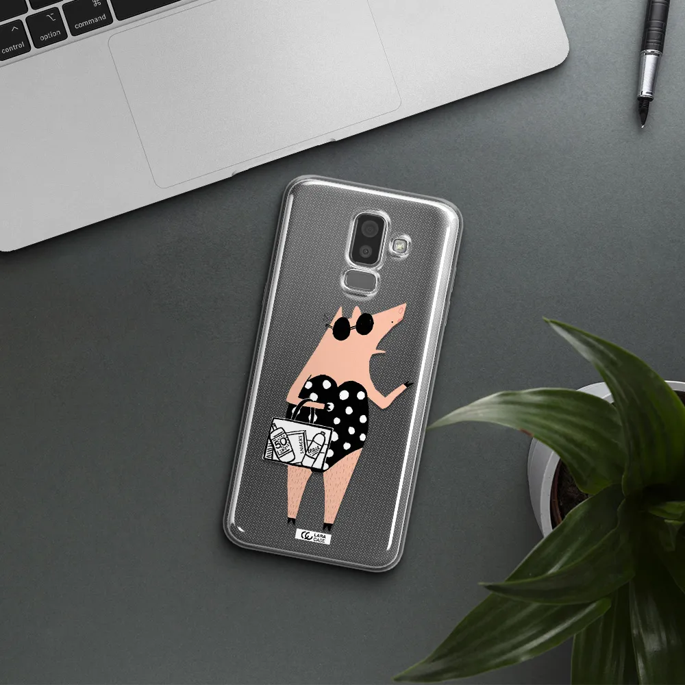 Lady Pig Samsung J8 Clear TPU Case