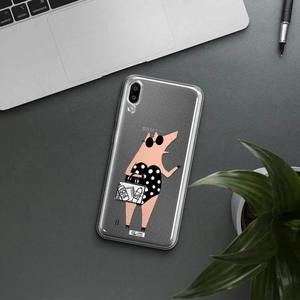 Lady Pig Samsung M10 Clear TPU Case