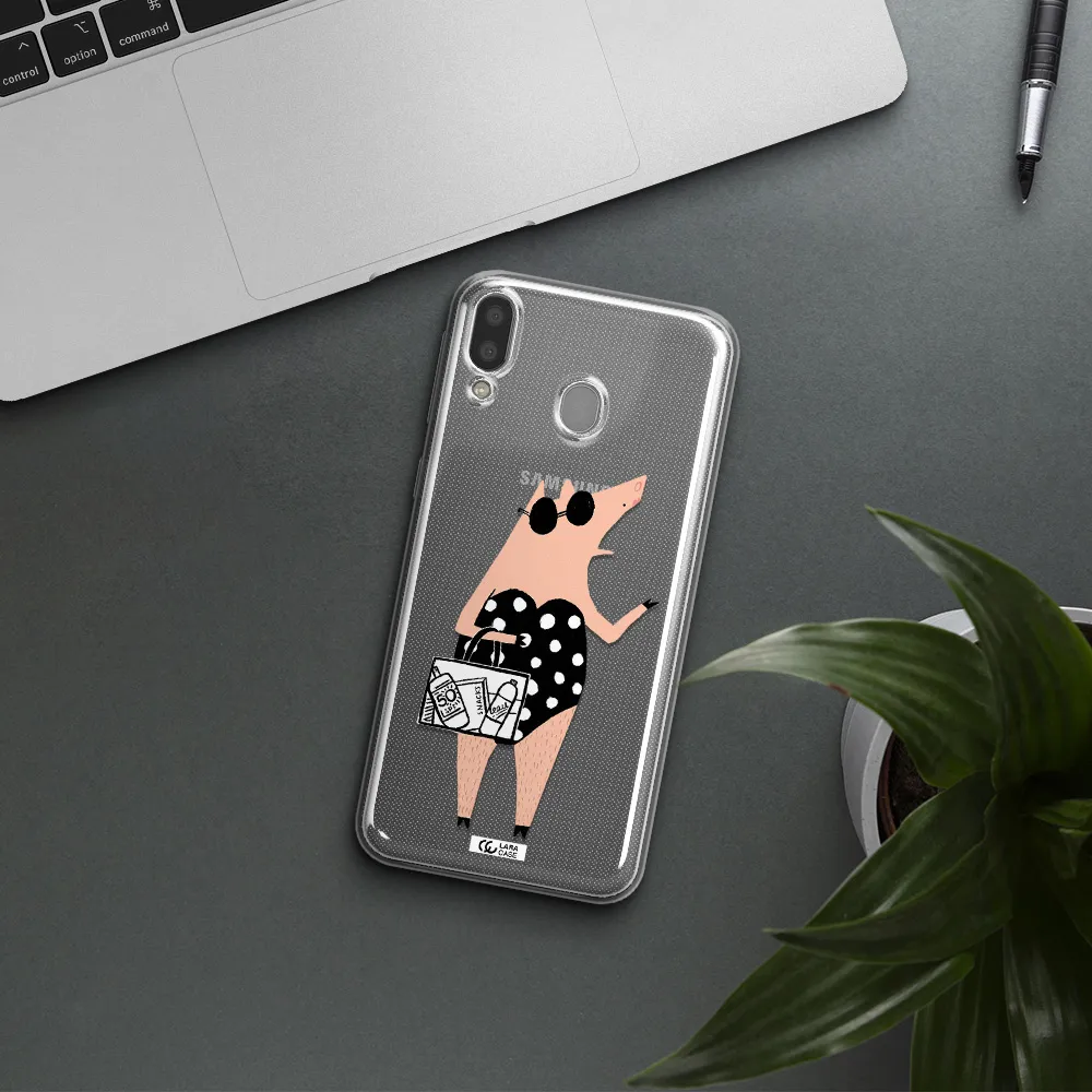 Lady Pig Samsung M20 Clear TPU Case