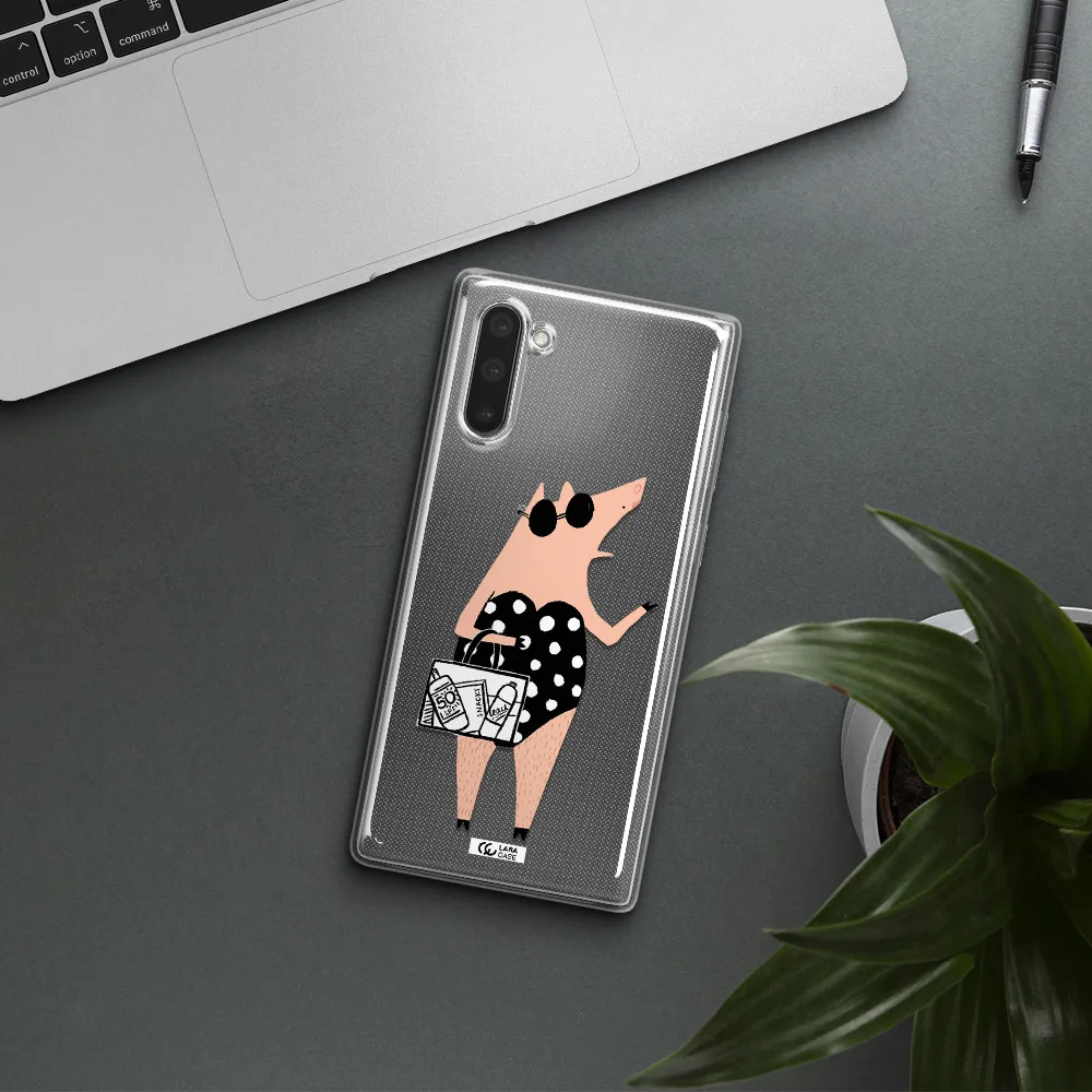 Lady Pig Samsung Note 10 Clear TPU Case