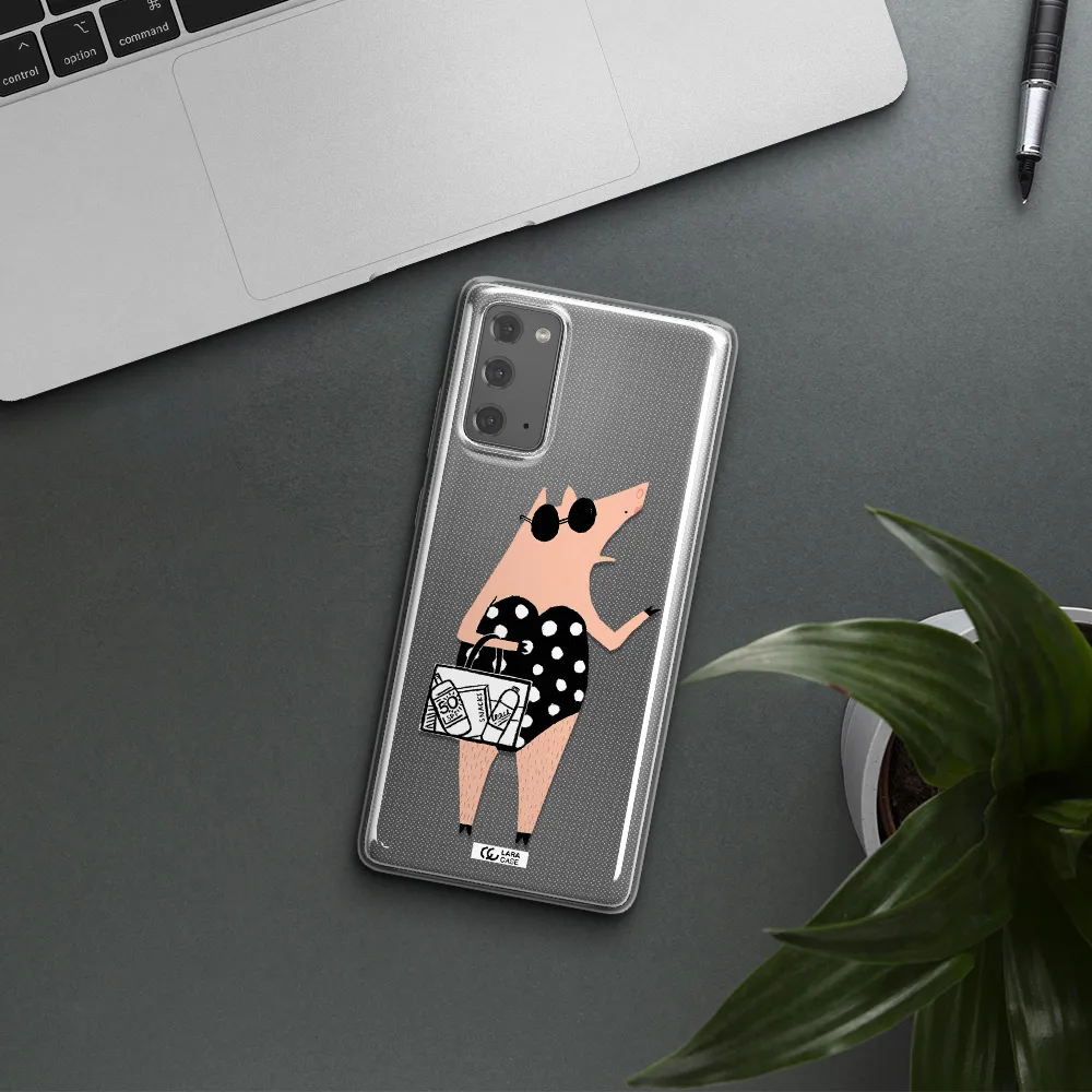 Lady Pig Samsung Note 20 Clear TPU Case