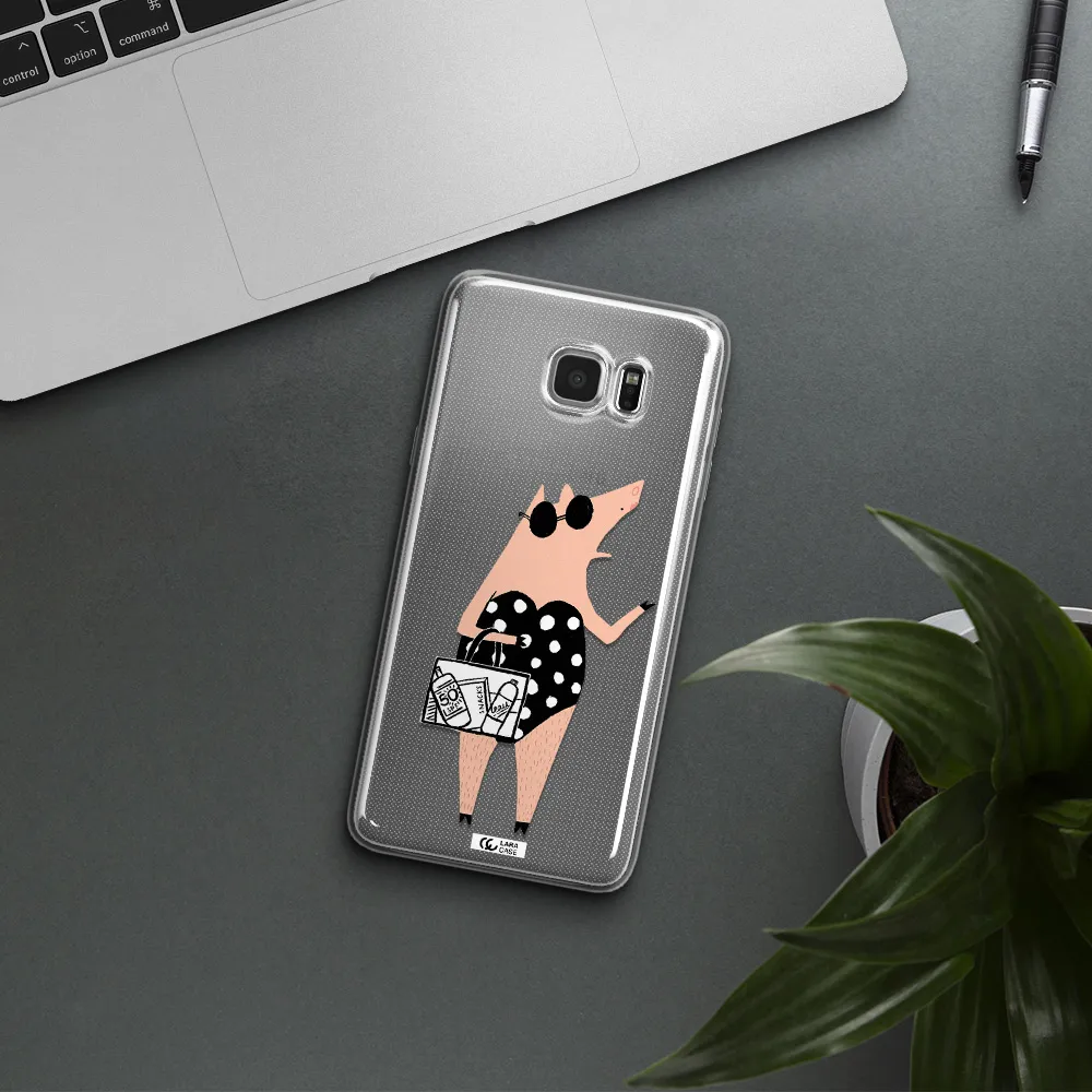 Lady Pig Samsung Note 5 Clear TPU Case