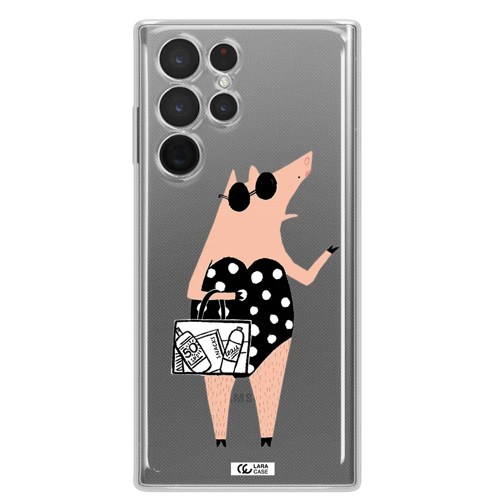 Lady Pig Samsung S 22 Ultra Clear TPU Case