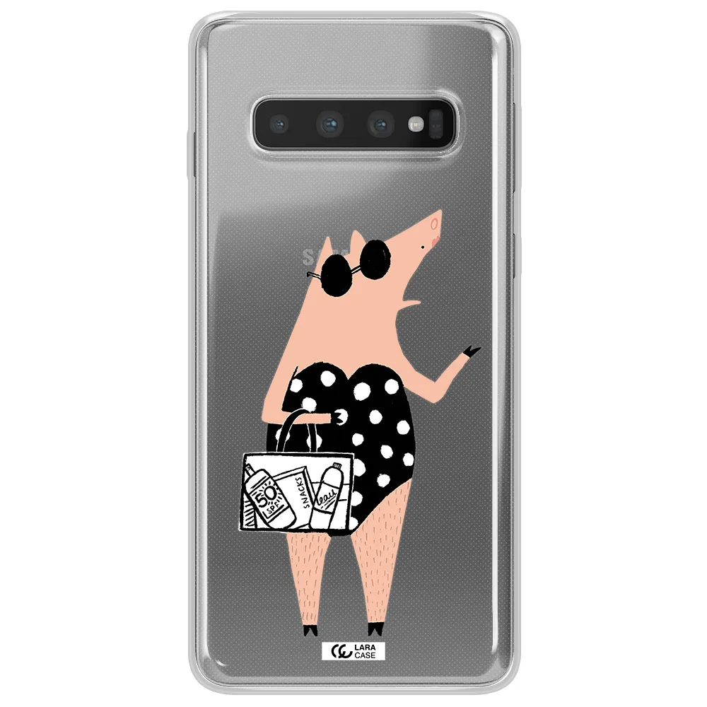 Lady Pig Samsung S10 Clear TPU Case