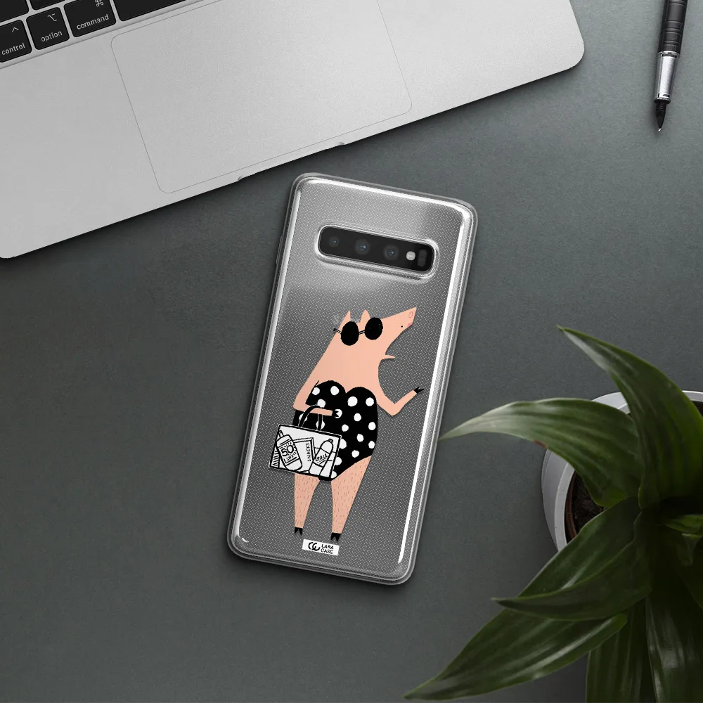 Lady Pig Samsung S10 Plus Clear TPU Case