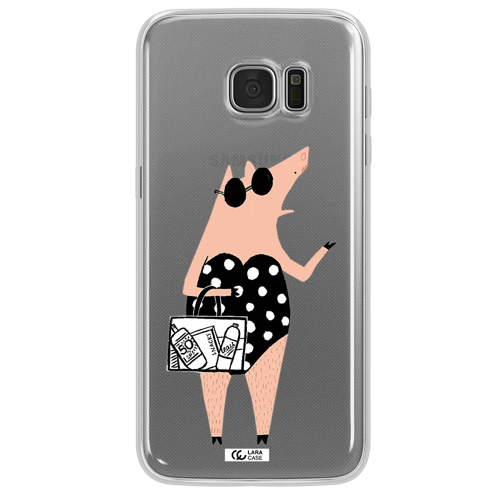 Lady Pig Samsung S7 Edge Clear TPU Case