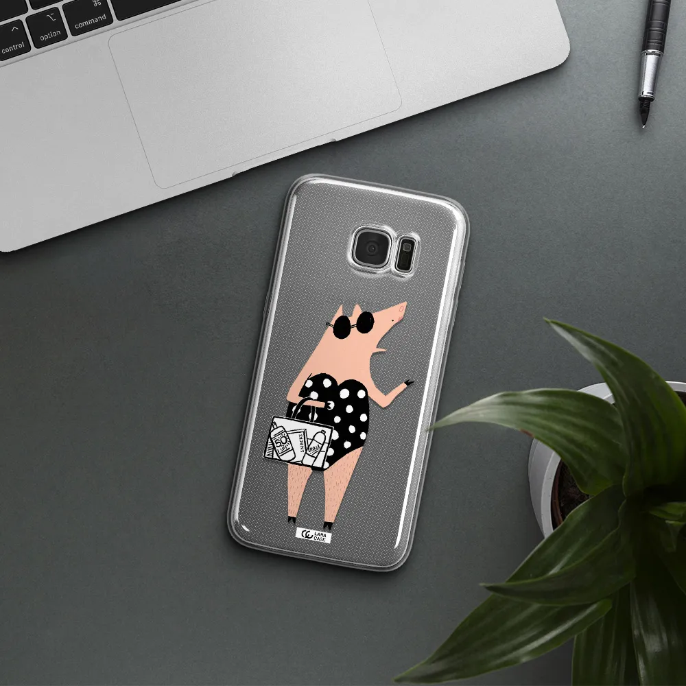 Lady Pig Samsung S7 Edge Clear TPU Case
