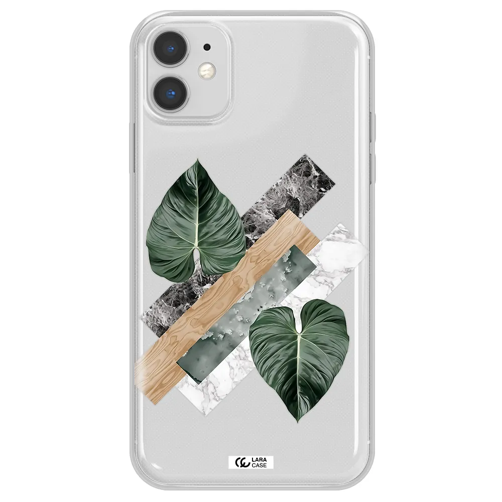 Tropical Leaves Apple iPhone 11 Clear TPU Case