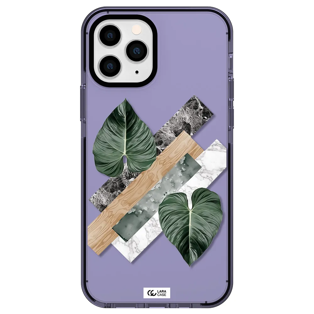 Tropical Leaves Apple iPhone 11 pro impact Lilac Case