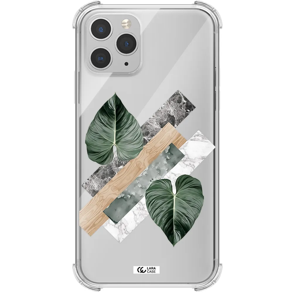 Tropical Leaves Apple iPhone 11 pro max Clear PC Case