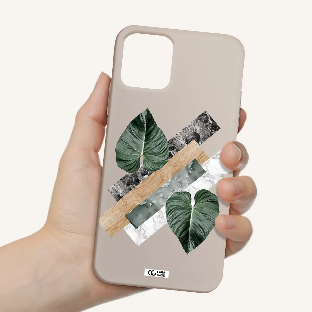 Tropical Leaves Apple iPhone 11 pro Silicone Stone Case
