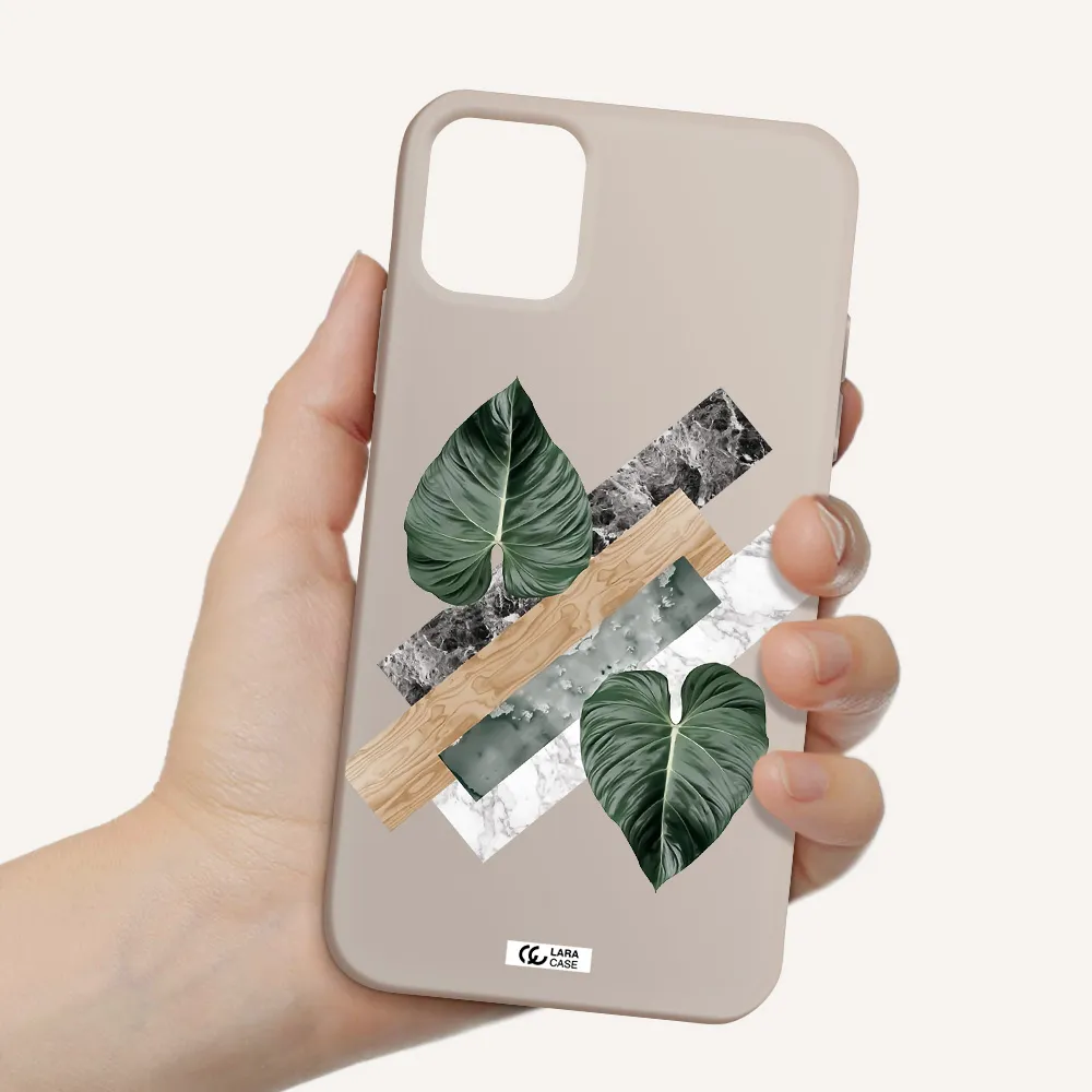 Tropical Leaves Apple iPhone 11 Silicone Stone Case