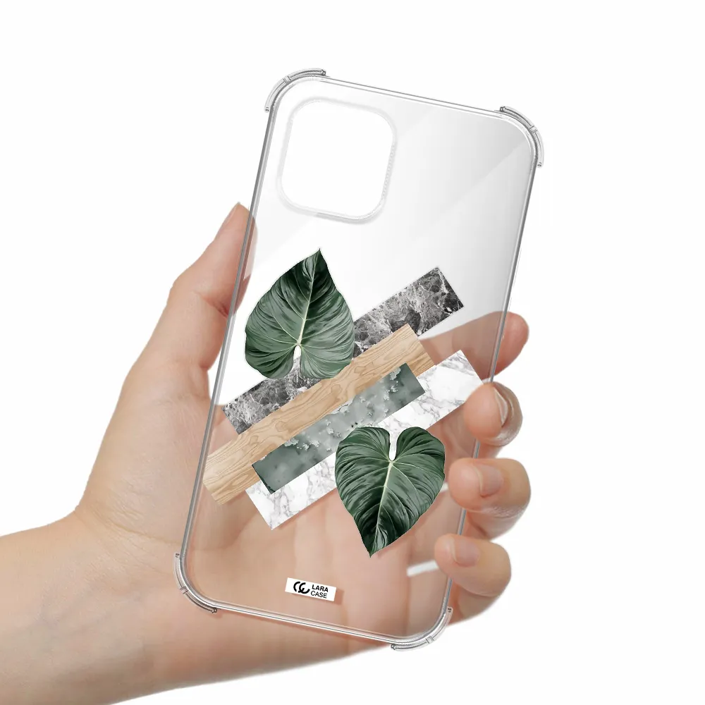 Tropical Leaves Apple iPhone 12 Clear PC Case