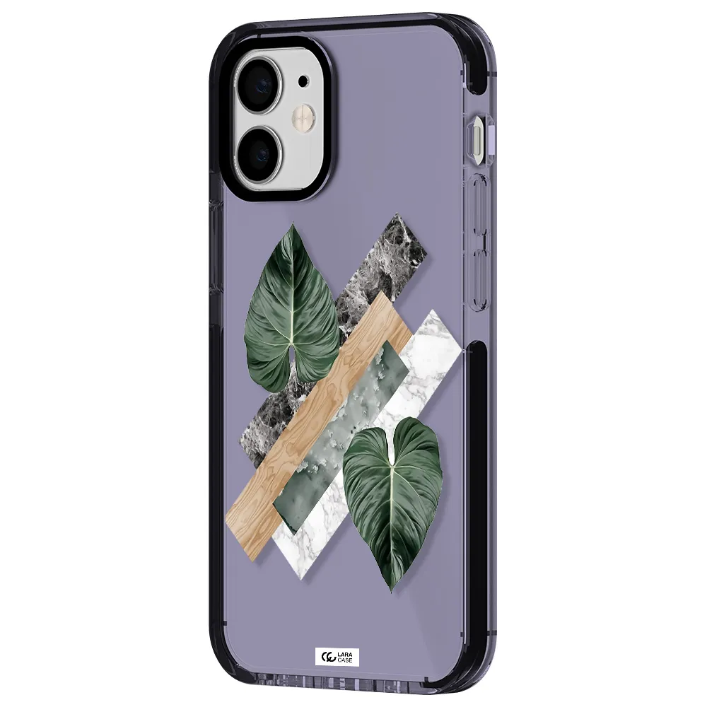 Tropical Leaves Apple iPhone 12 mini impact Lilac Case
