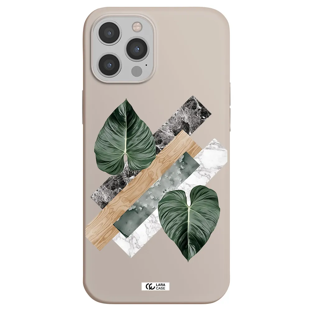 Tropical Leaves Apple iPhone 12 pro Silicone Stone Case