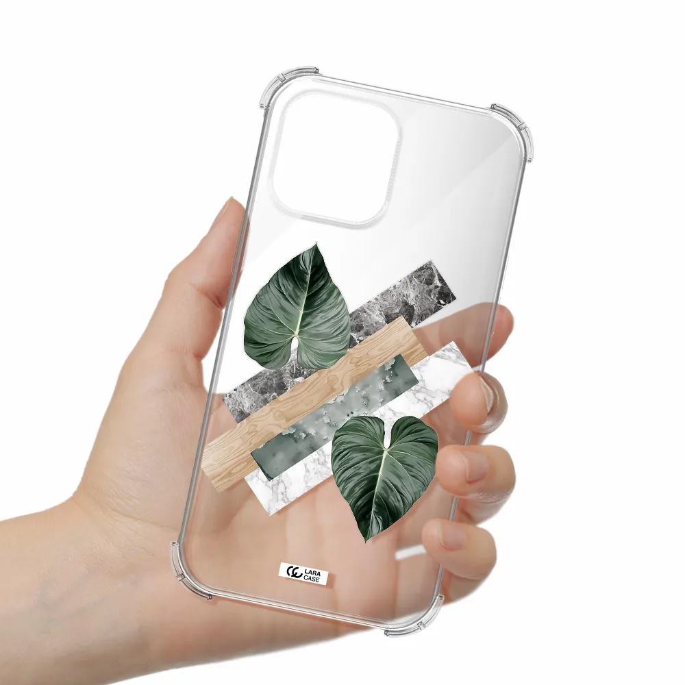 Tropical Leaves Apple iPhone 13 Pro Clear PC Case
