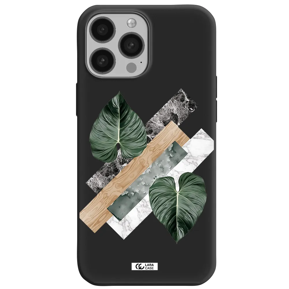 Tropical Leaves Apple iPhone 13 Pro Silicone black Case