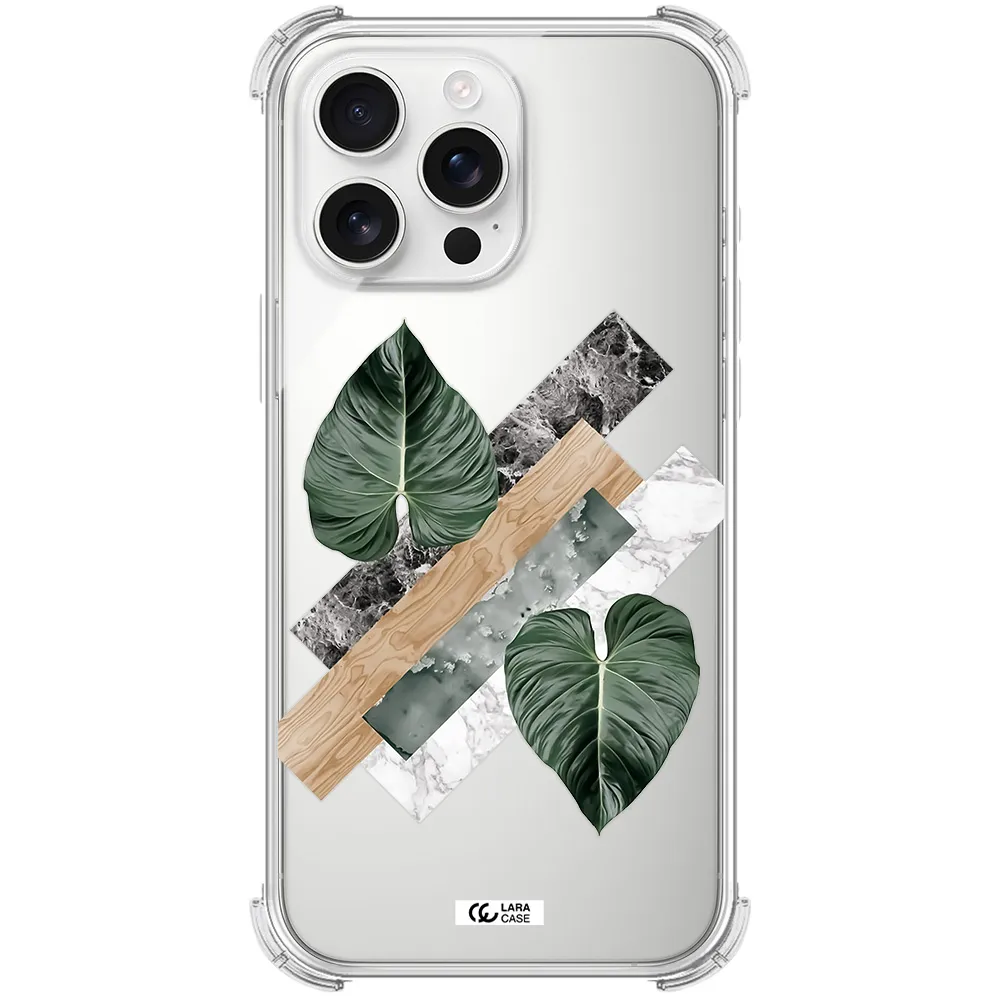 Tropical Leaves Apple Iphone 16 Pro Max Clear Pc Case