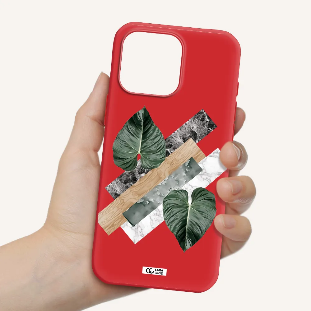 Tropical Leaves Apple Iphone 16 Pro Max Silicone Stone Case