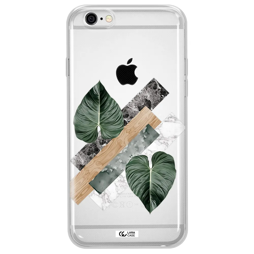 Tropical Leaves Apple iPhone 6 plus Clear TPU Case