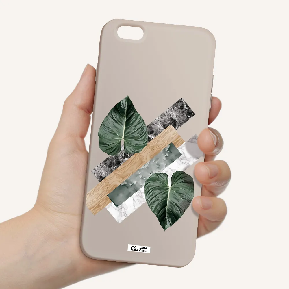 Tropical Leaves Apple iPhone 6 plus Silicone Stone Case