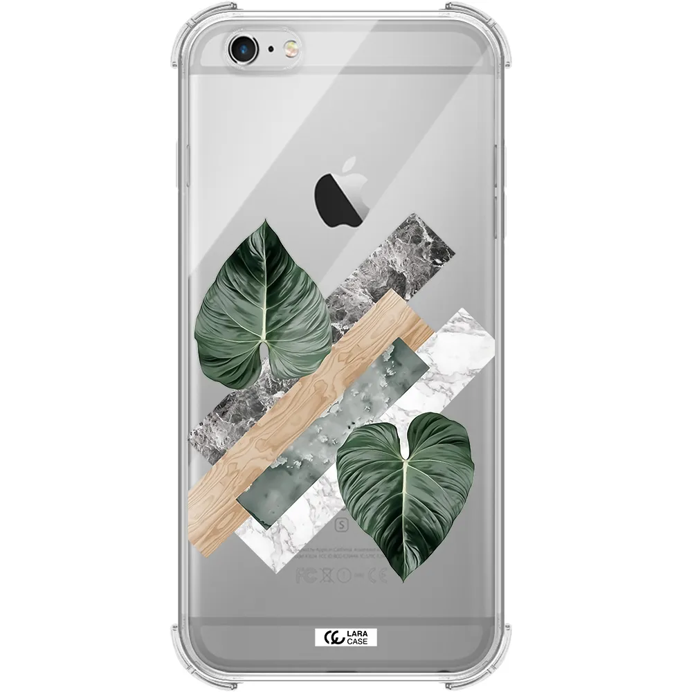 Tropical Leaves Apple iPhone 6 s plus Clear PC Case