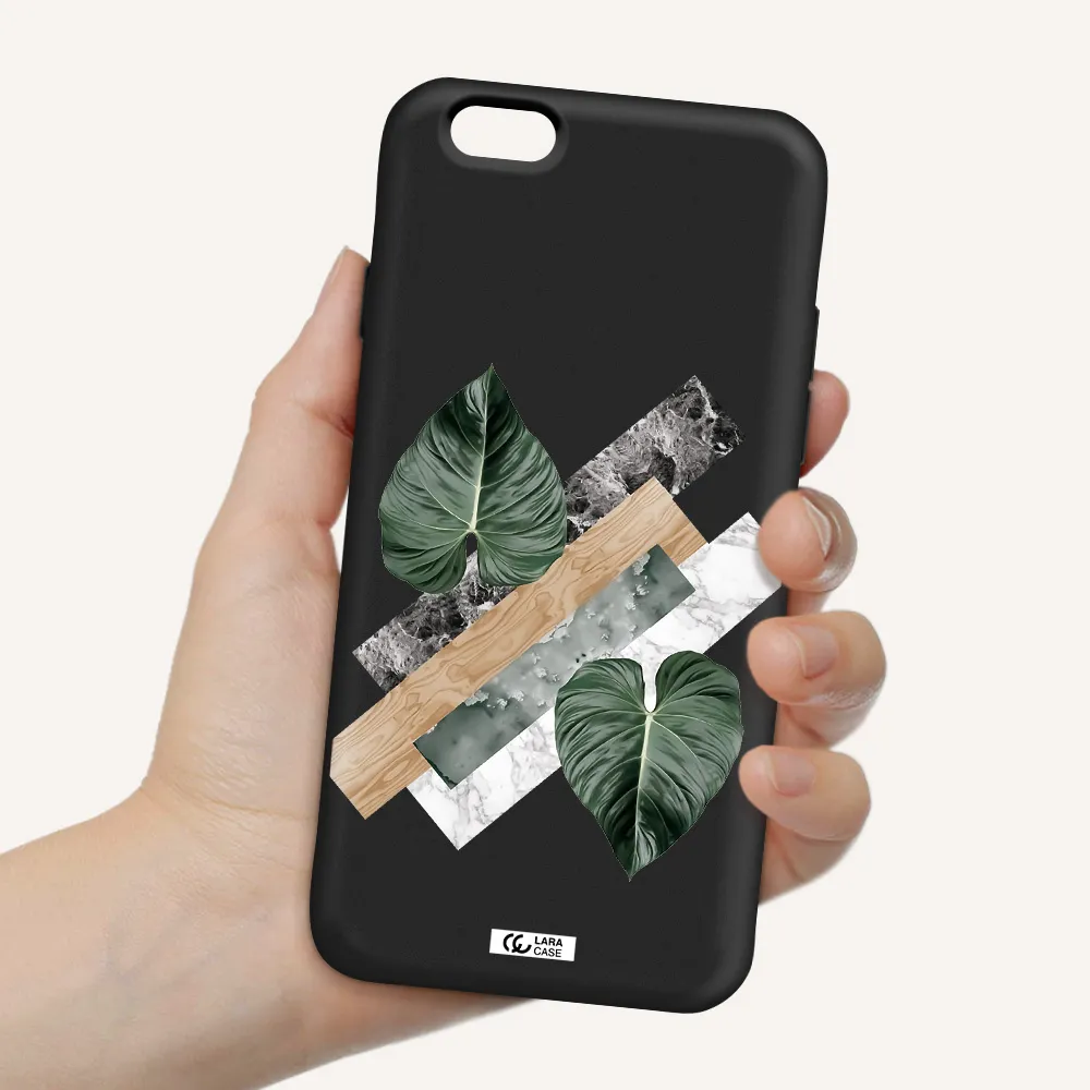 Tropical Leaves Apple iPhone 6 Silicone black Case
