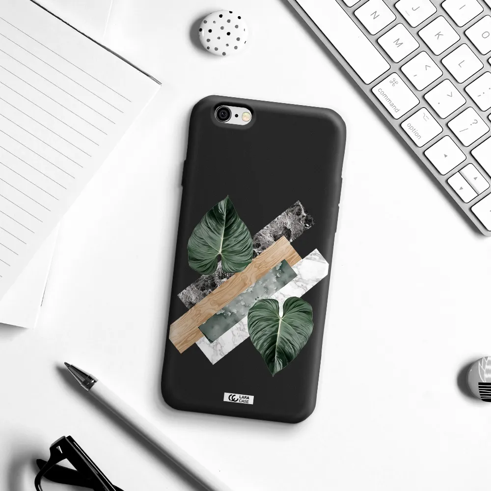 Tropical Leaves Apple iPhone 6 Silicone black Case