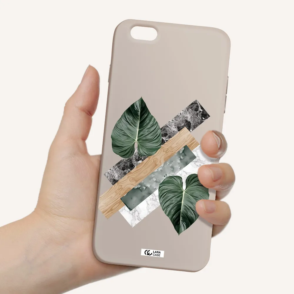 Tropical Leaves Apple iPhone 6S Silicone Stone Case