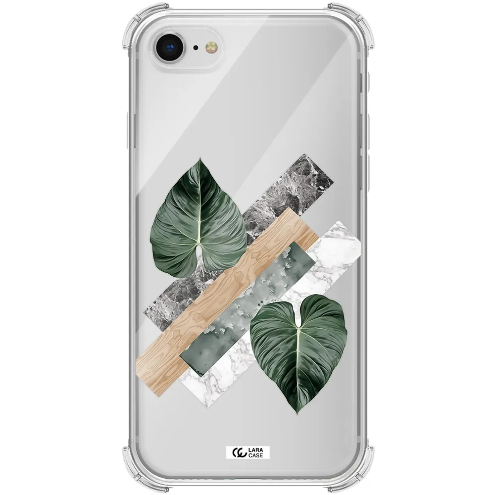 Tropical Leaves Apple iPhone se 2020 Clear PC Case