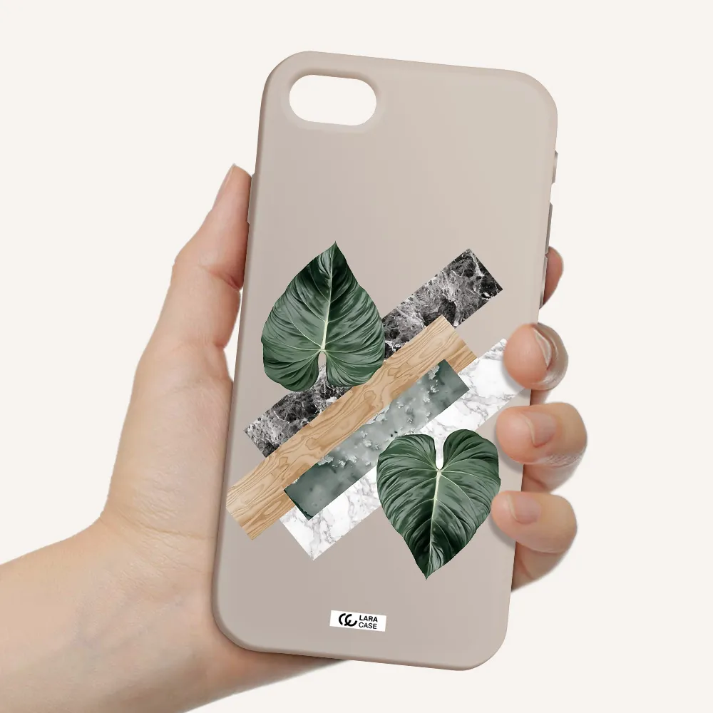 Tropical Leaves Apple iPhone se 2020 Silicone Stone Case