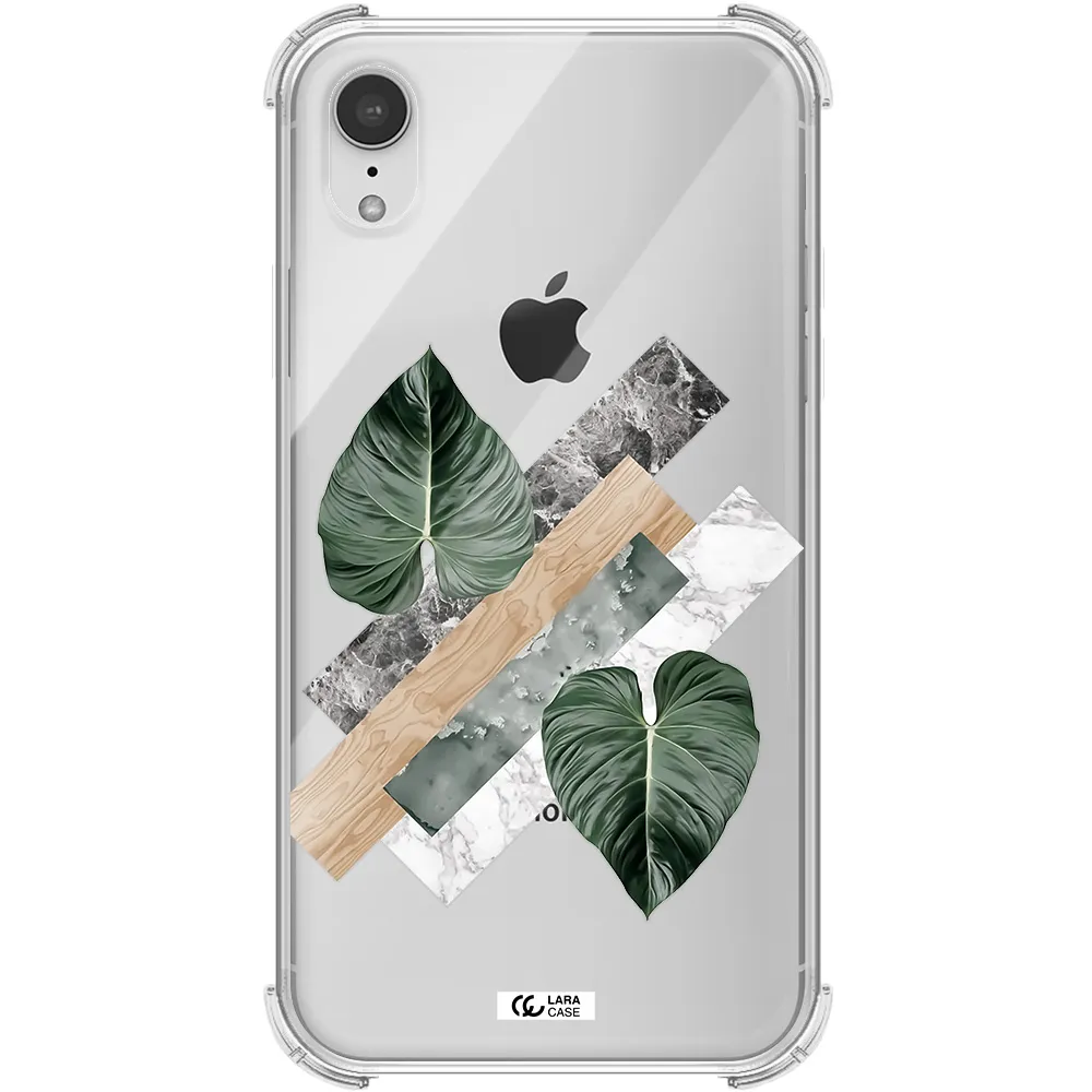 Tropical Leaves Apple iPhone XR Clear PC Case