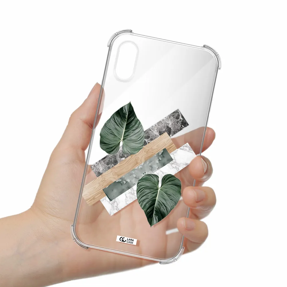 Tropical Leaves Apple iPhone XS Clear PC Case