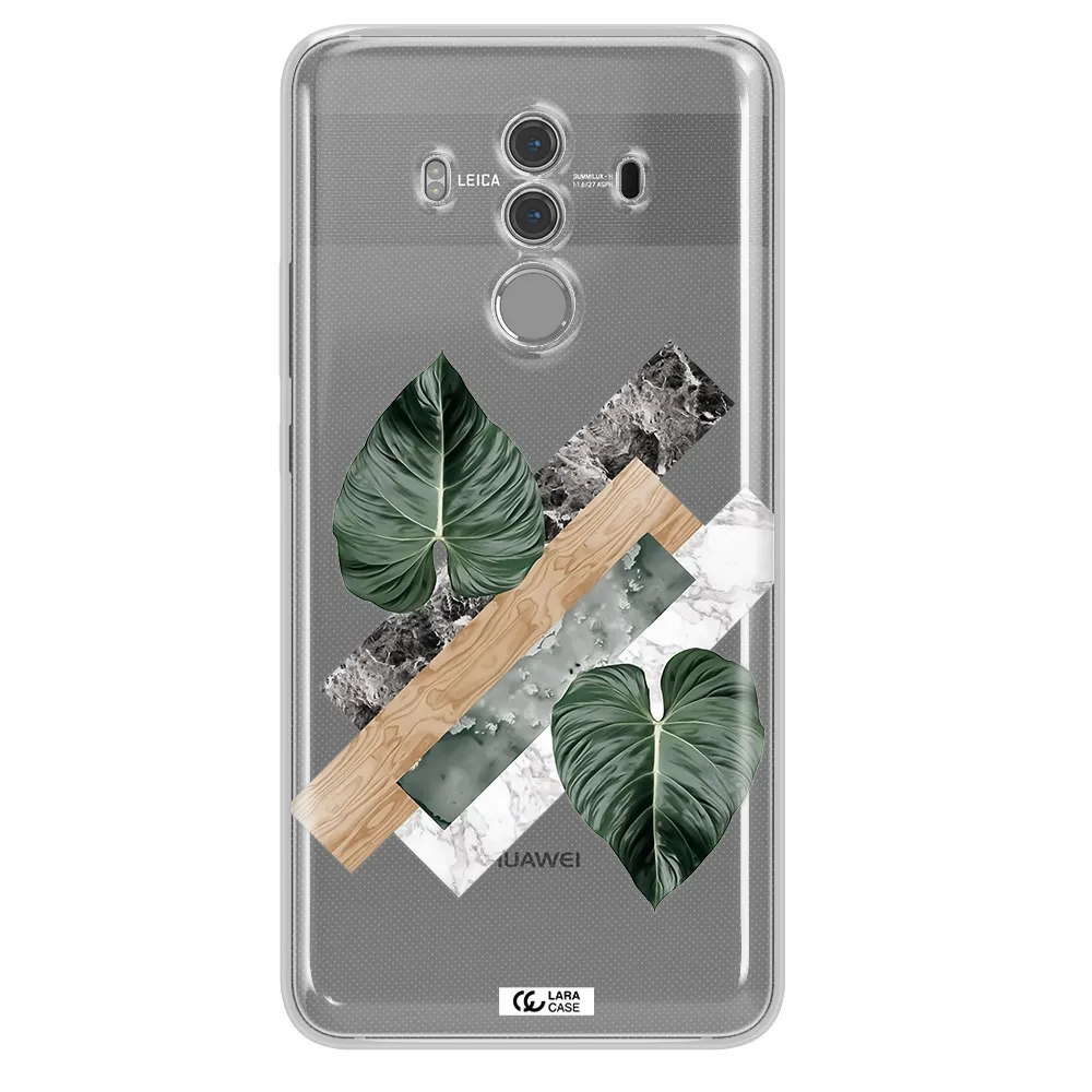 Tropical Leaves Huawei Mate 10 Pro Clear TPU Case