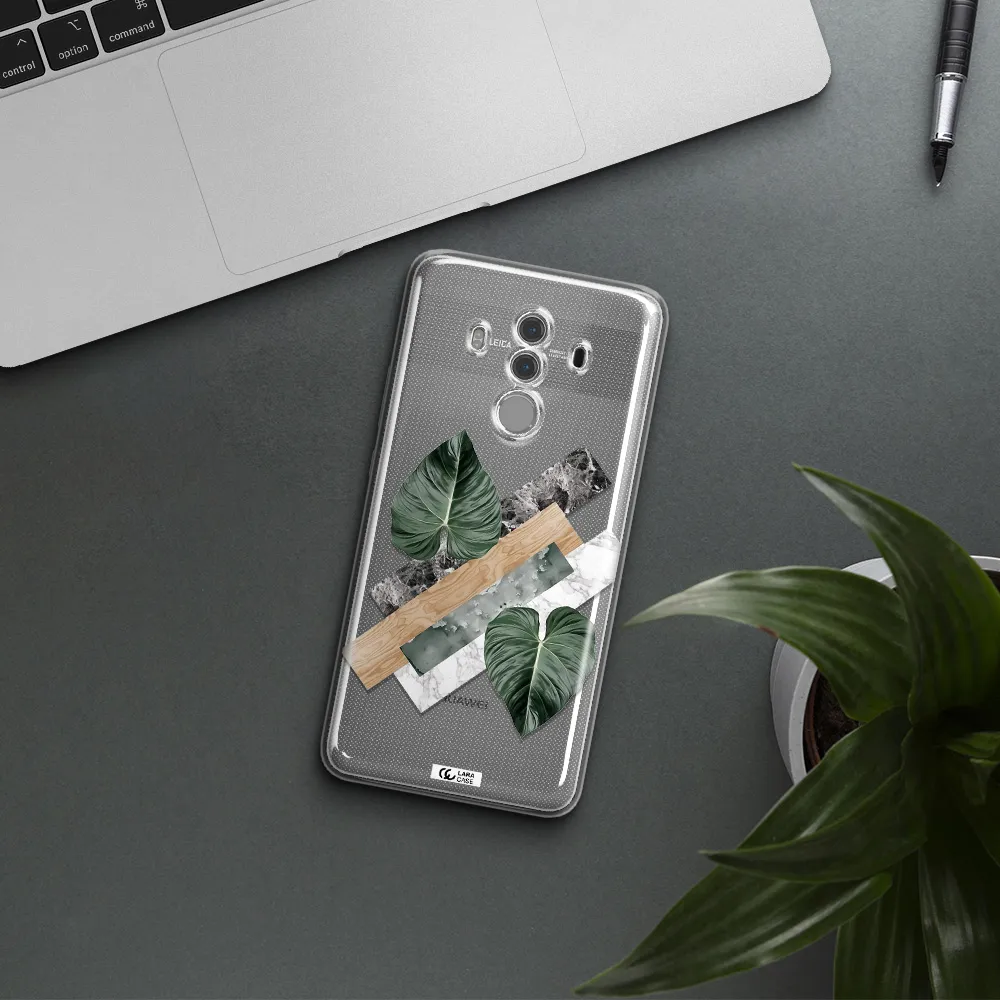 Tropical Leaves Huawei Mate 10 Pro Clear TPU Case