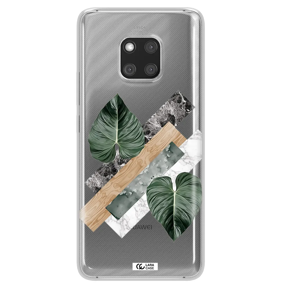Tropical Leaves Huawei Mate 20 Pro Clear TPU Case