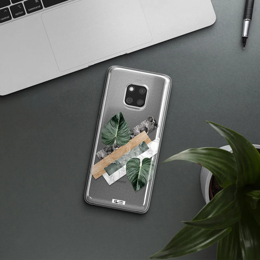 Tropical Leaves Huawei Mate 20 Pro Clear TPU Case